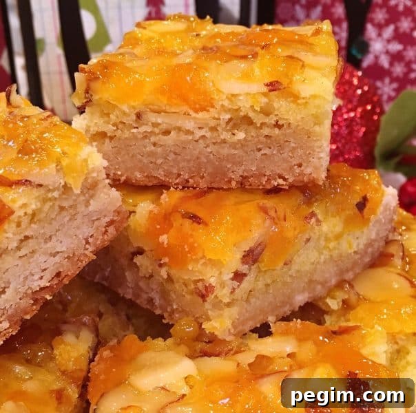 Almond apricot bars