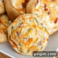 Bacon, Cheddar & Jalapeno Pinwheels on a plate
