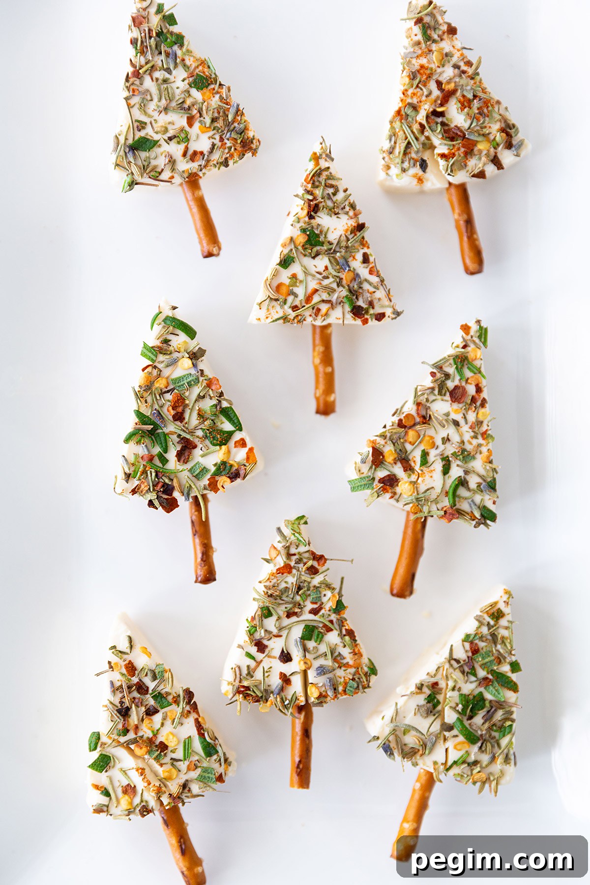 Holiday Cheese Trees Appetizer for Christmas