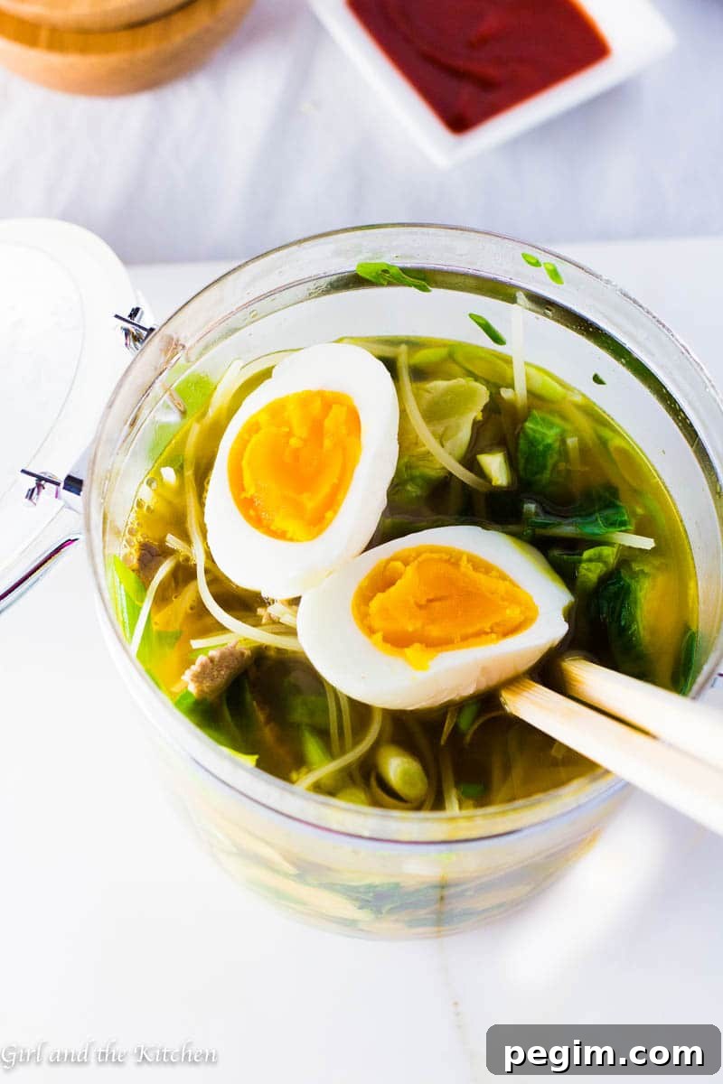 Lunch is never a bore or a hassle with my incredible and simple Instant Pho to Go! The ingredients are never boring, always delicious and never-ending! Create vegetarian, vegan and meat lover options with my super simple formula!!! 