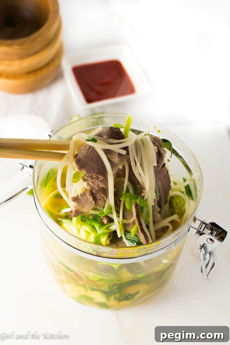 Lunch is never a bore or a hassle with my incredible and simple Instant Pho to Go! The ingredients are never boring, always delicious and never-ending! Create vegetarian, vegan and meat lover options with my super simple formula!!! 