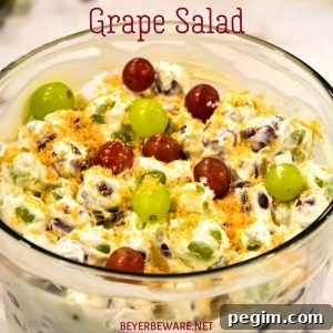 Cream cheese grape salad