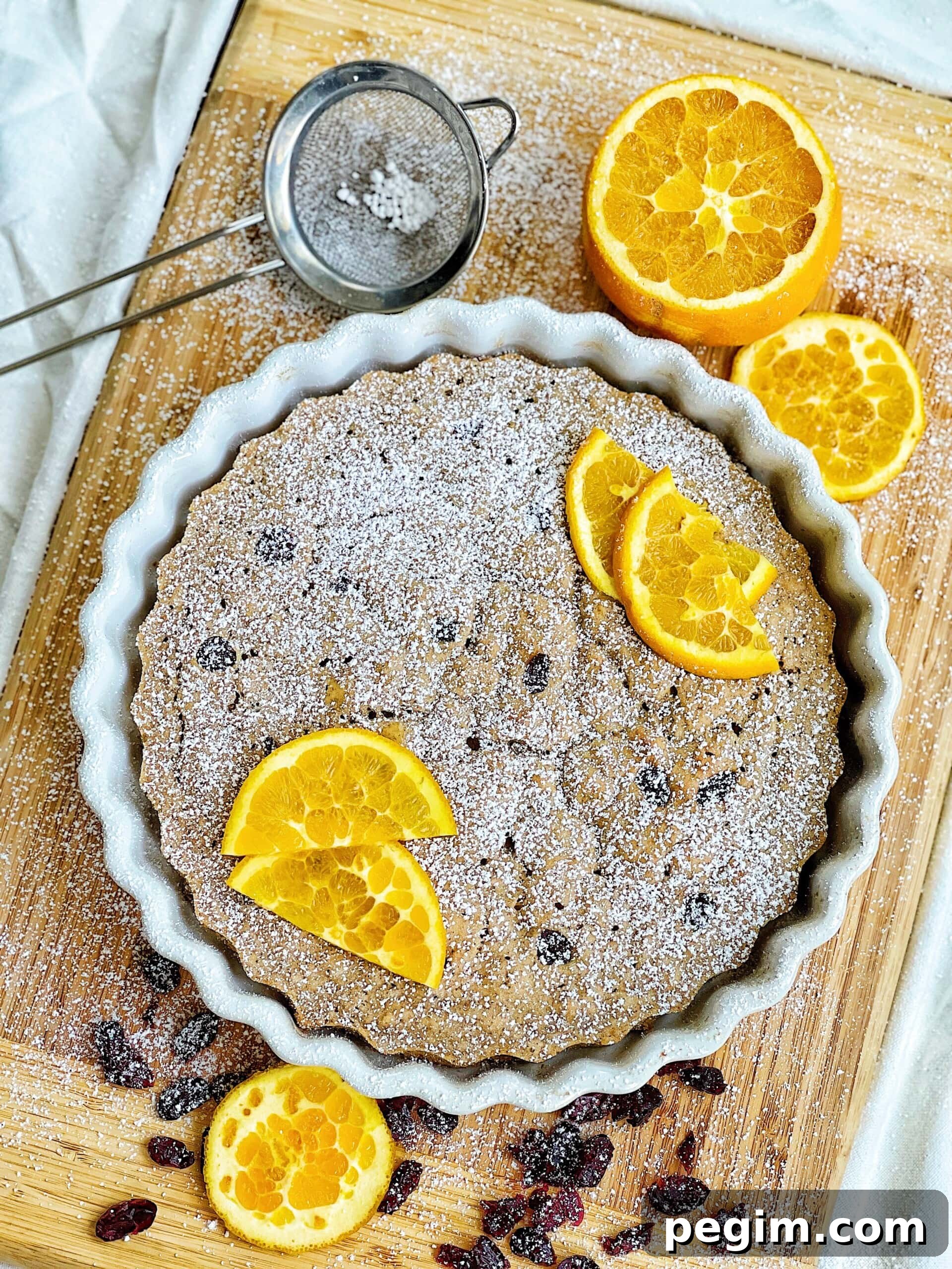 Cranberry orange pancake bake