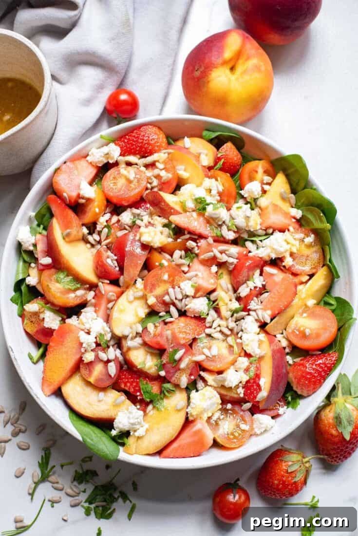 Image for Tomato Feta Salad with Peach and Strawberry