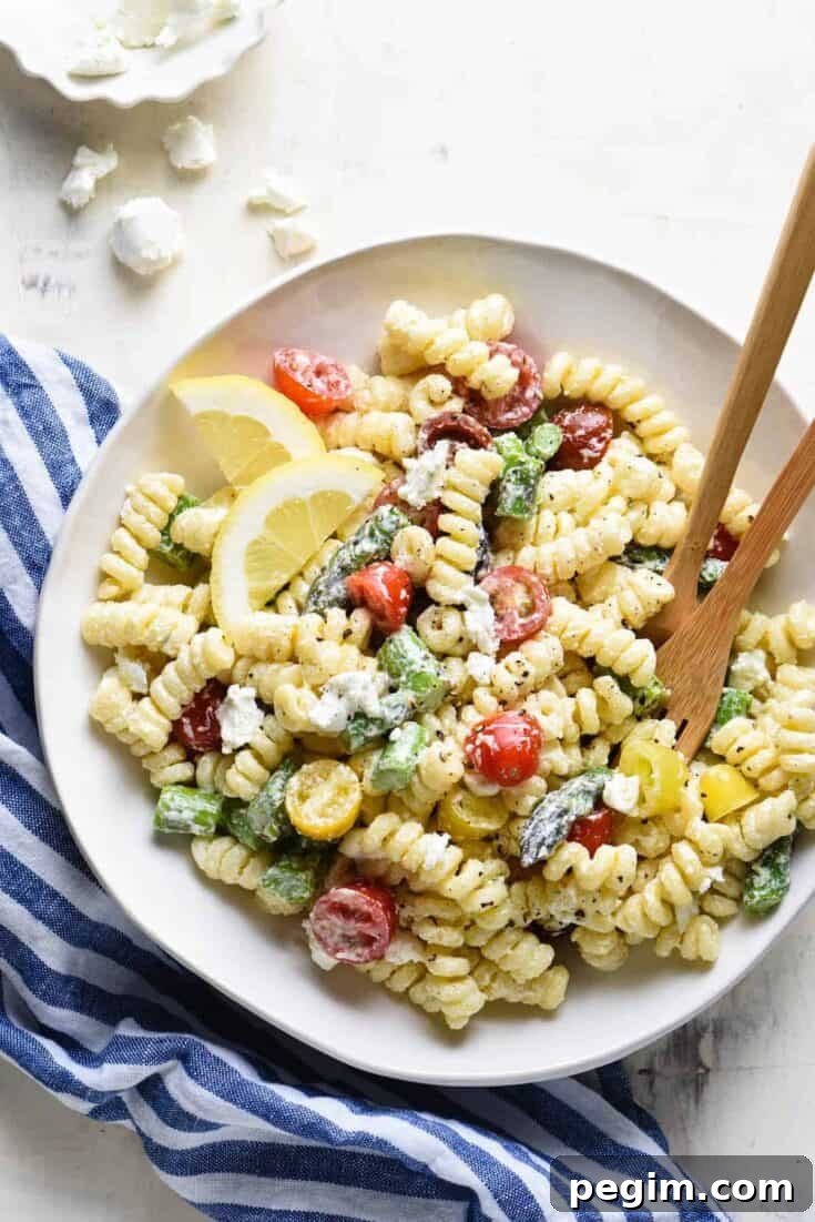 Image for Goat Cheese Pasta Salad with Asparagus & Lemon