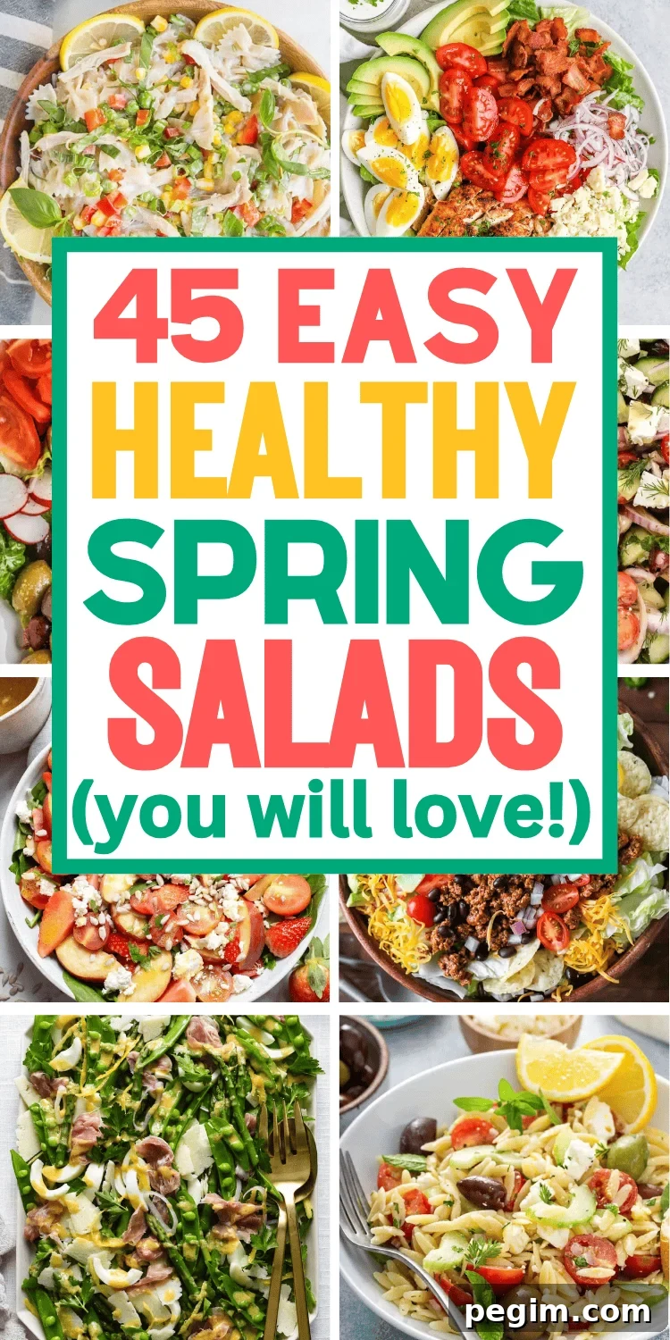 Easy spring salad ideas! These delicious salad recipes are fresh, healthy spring meals that taste great! Spring salads for dinner, simple spring salad recipes, best spring salad ideas, spring mix salad recipes, spring fruit salad, healthy salad recipes, spring dinner ideas, salad ideas spring, spring dinner salad ideas, spring salad dressing idea, easy salads for parties, light dinner ideas easy, best salads ever, fresh salad recipes, spring brunch salads, spring food ideas, easy salad ideas, easy dinner recipes, italian chopped salad, spring salad aesthetic, spring salads for parties, spring salad for a crowd, spring orzo salad, spring pea salad, spring potluck dishes, spring pasta salad, spring mix salad ideas, spring green salad, spring party food, healthy spring recipes.