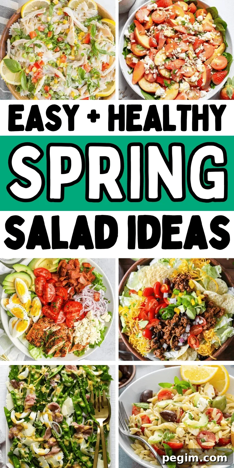 Easy spring salad ideas! These delicious salad recipes are fresh, healthy spring meals that taste great! Spring salads for dinner, simple spring salad recipes, best spring salad ideas, spring mix salad recipes, spring fruit salad, healthy salad recipes, spring dinner ideas, salad ideas spring, spring dinner salad ideas, spring salad dressing idea, easy salads for parties, light dinner ideas easy, best salads ever, fresh salad recipes, spring brunch salads, spring food ideas, easy salad ideas, easy dinner recipes, italian chopped salad, spring salad aesthetic, spring salads for parties, spring salad for a crowd, spring orzo salad, spring pea salad, spring potluck dishes, spring pasta salad, spring mix salad ideas, spring green salad, spring party food, healthy spring recipes.