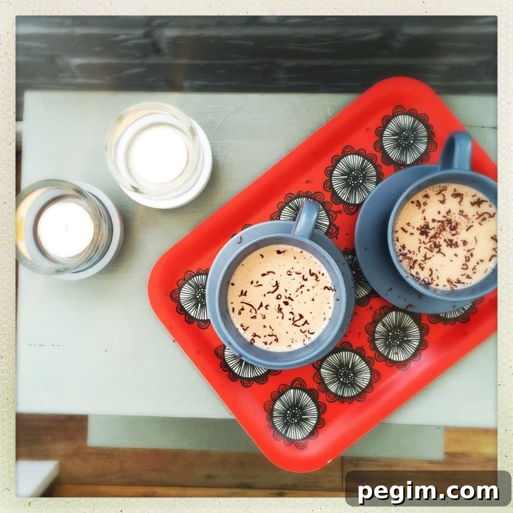 peanut butter hot chocolate recipe, homemade peanut butter hot chocolate, festive drinks for kids, easy family food from daisies and pie