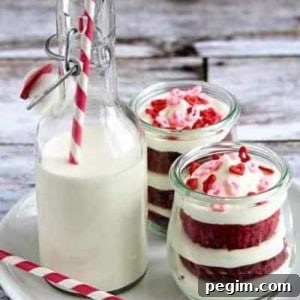 Red velvet cupcakes in jars
