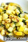 Crispy Air Fryer Zucchini and Yellow Squash in 15 Minutes 9 close up photo of zucchini and squash in a bowl