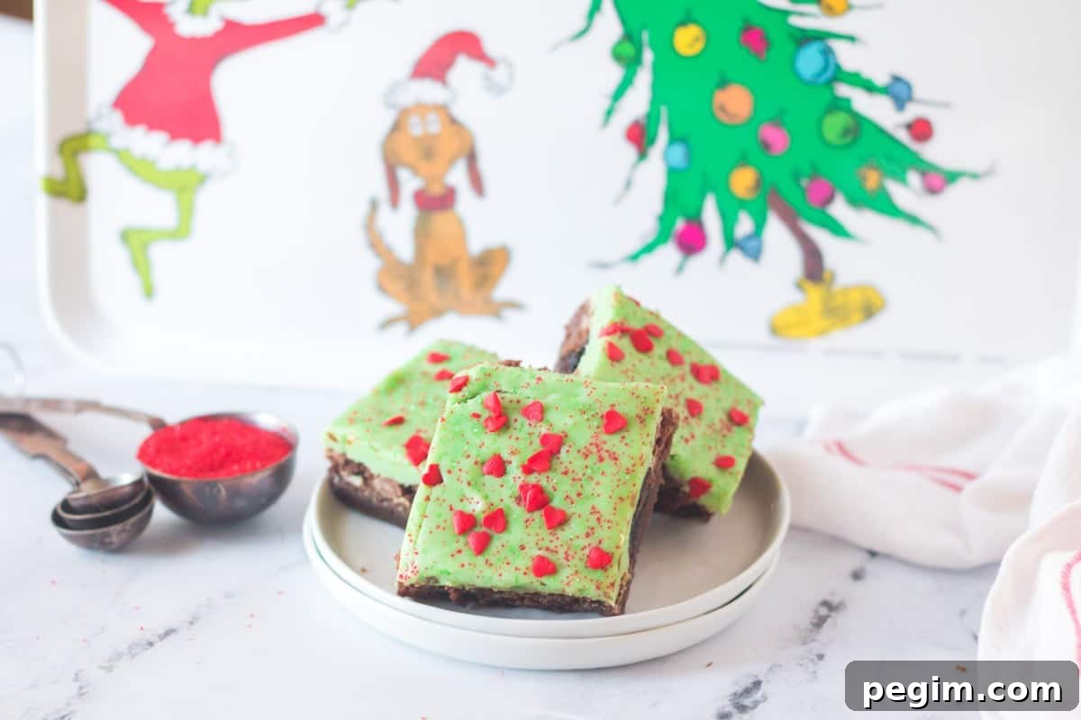 grinch brownies