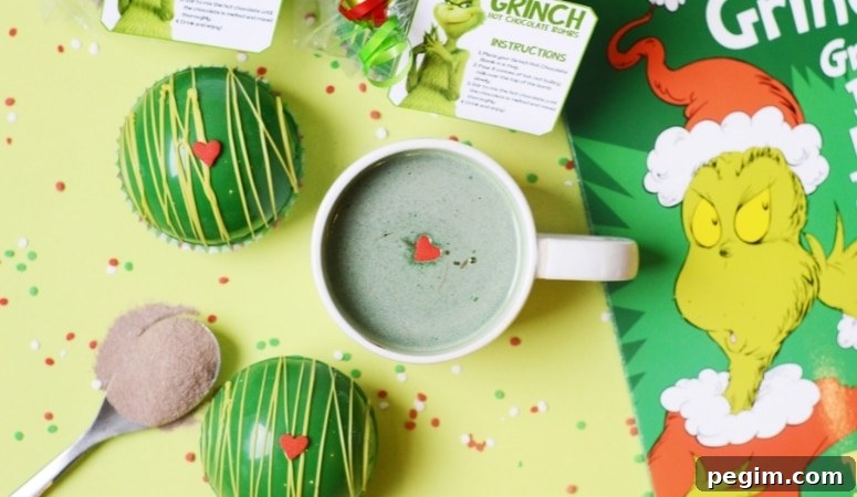grinch hot chocolate bombs