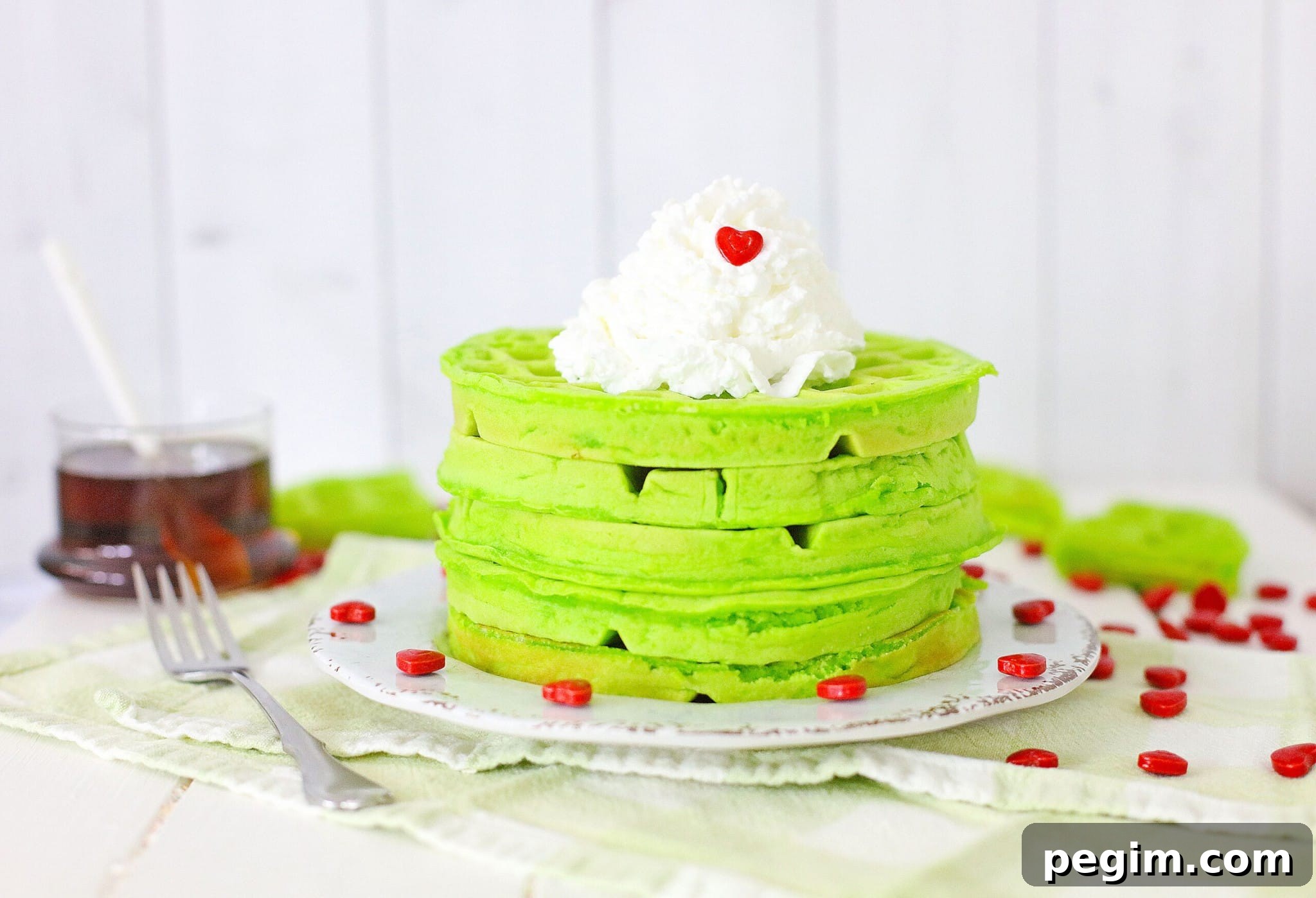 grinch waffles