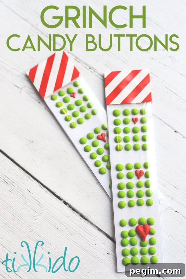 grinch candy buttons