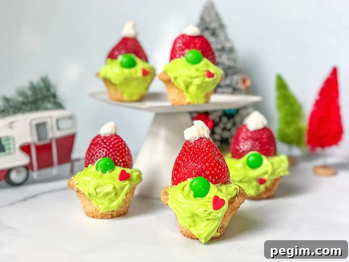 grinch gnome cookie cups
