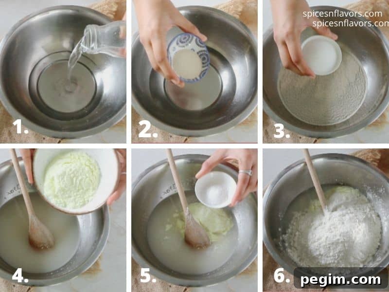 Bake Homemade White Bread in 5 Simple Steps 4 combining the dry and wet ingredients
