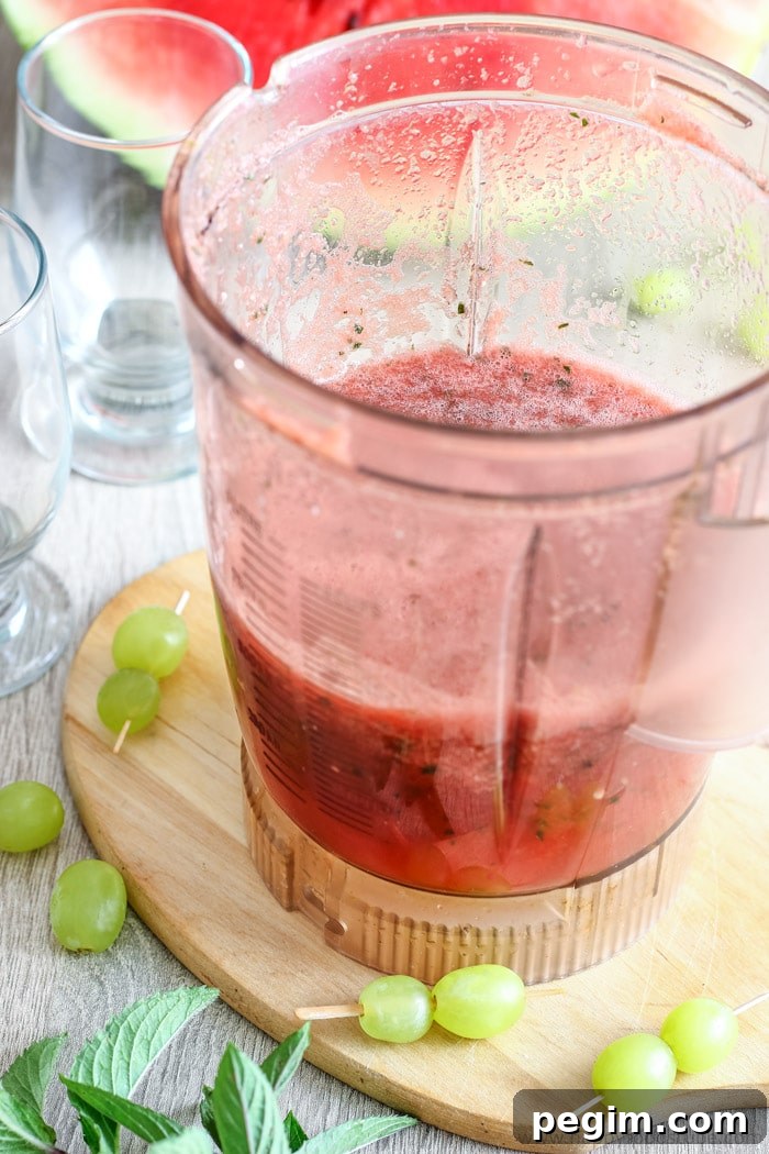 Refreshing Watermelon Juice with Grapes Photos
