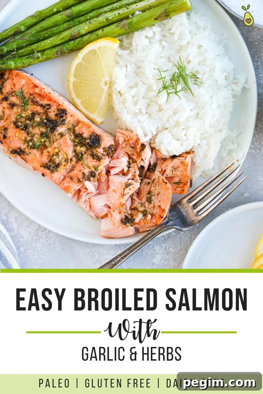Garlic Herb Baked Salmon: Paleo & Gluten-Free 2 Easy Broiled Salmon