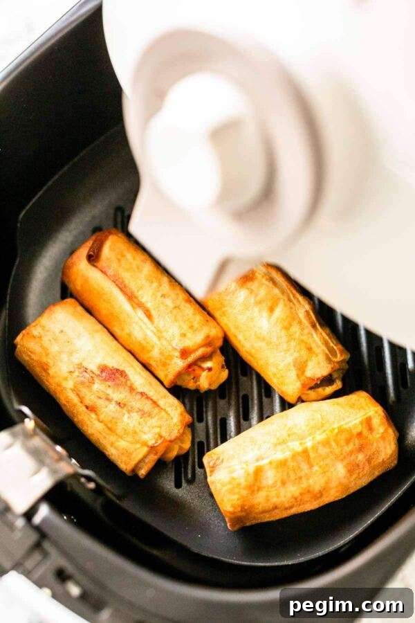 You do not need to deep fry your egg rolls or spring rolls. Get your Air Fryer out and make Air Fryer frozen egg rolls. Dip in some egg wash and fry until hot and crispy. Serve as a snack or appetizer or you Asian inspired dinner.