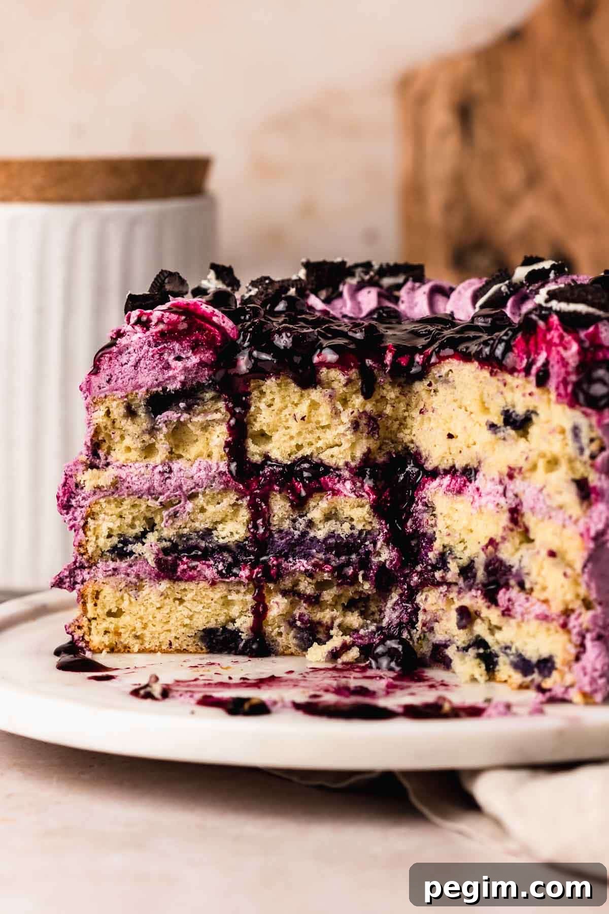 Blueberry Birthday Cake Recipe — Moist Layer Cake for Parties 19 fluffy blueberry birthday cake layers