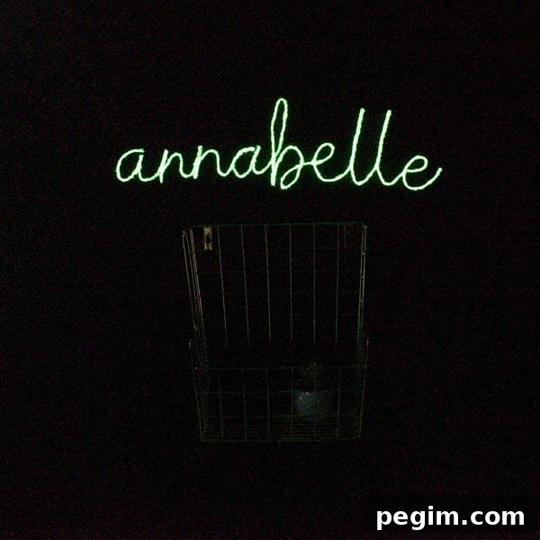 Make Wired Word Signs at Home with Free Template 12 Glow-in-the-dark faux neon wire sign example