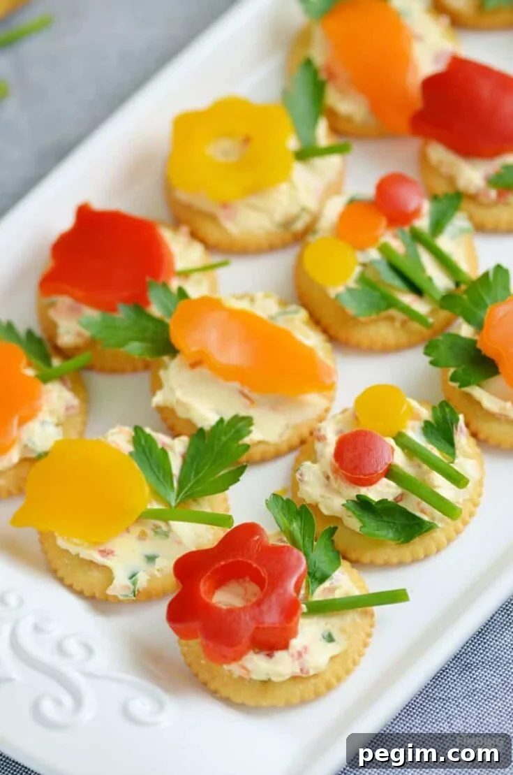 60 Spring Appetizers Your Guests Will Love for Parties & Potlucks 3 Easy Spring Appetizer with Veggie Flowers