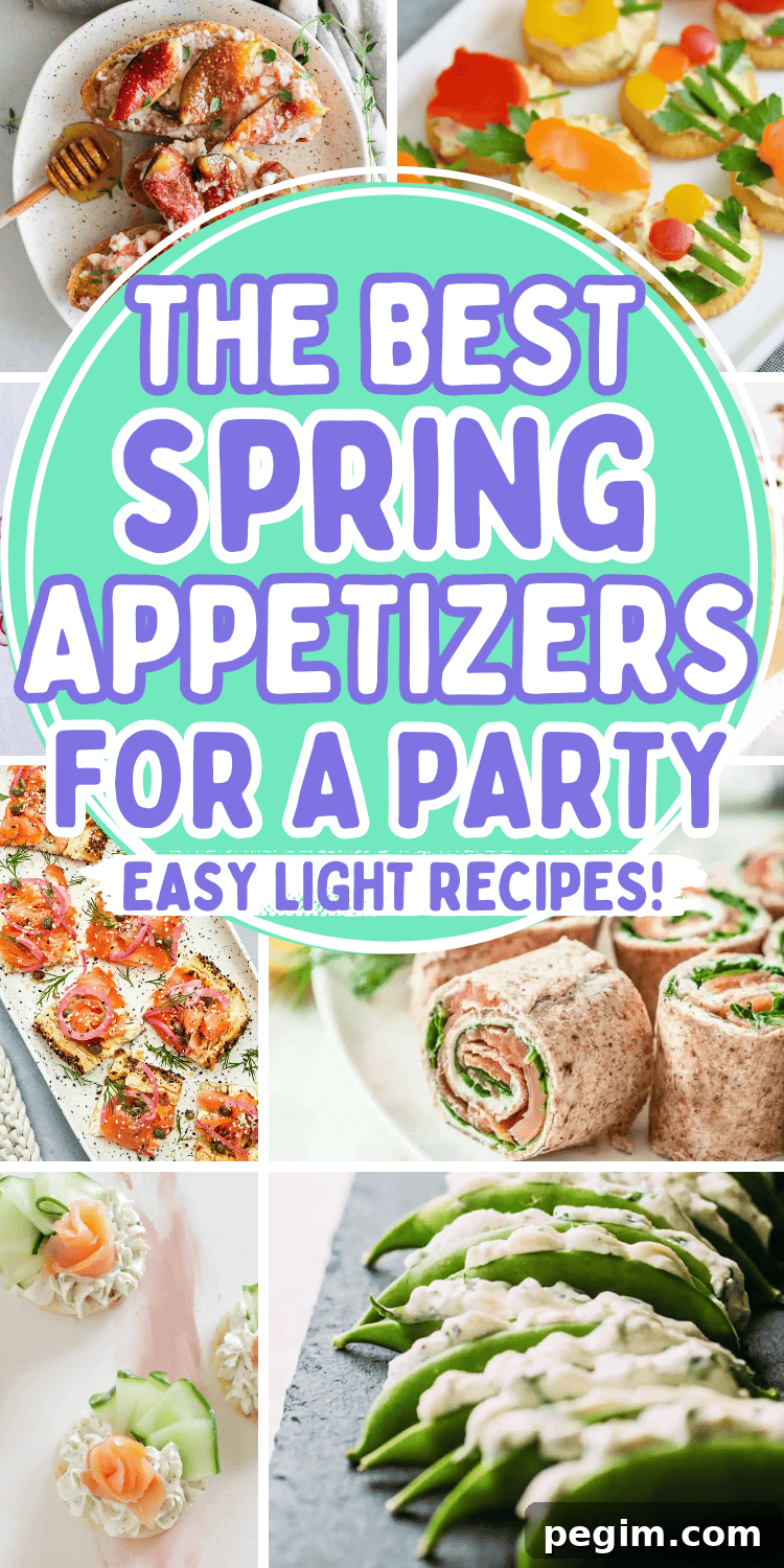 60 Spring Appetizers Your Guests Will Love for Parties & Potlucks 14 Easy Spring appetizers for a party! Welcome Spring with these light and flavorful spring finger foods. The best Spring party appetizers like best bite-size snacks, dips, and festive hors d’oeuvres for your spring party menu. Spring themed appetizers, crostini appetizers spring, spring time appetizers, spring dips appetizers, easter appetizer ideas, spring party food, spring appetizers easy finger foods, easter party food, yummy appetizers, healthy spring snacks, spring food ideas, spring brunch, garden party snacks, spring dinner party, easter finger food ideas, spring hors d’oeuvres, spring potluck ideas, fancy appetizers for party, mothers day appetizers, elegant finger foods, best party appetizers, spring recipes snacks, cute spring appetizers, light spring appetizers, picnic food ideas