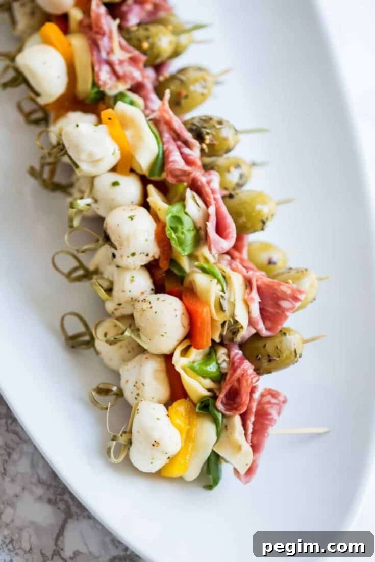 60 Spring Appetizers Your Guests Will Love for Parties & Potlucks 9 Antipasto Skewers
