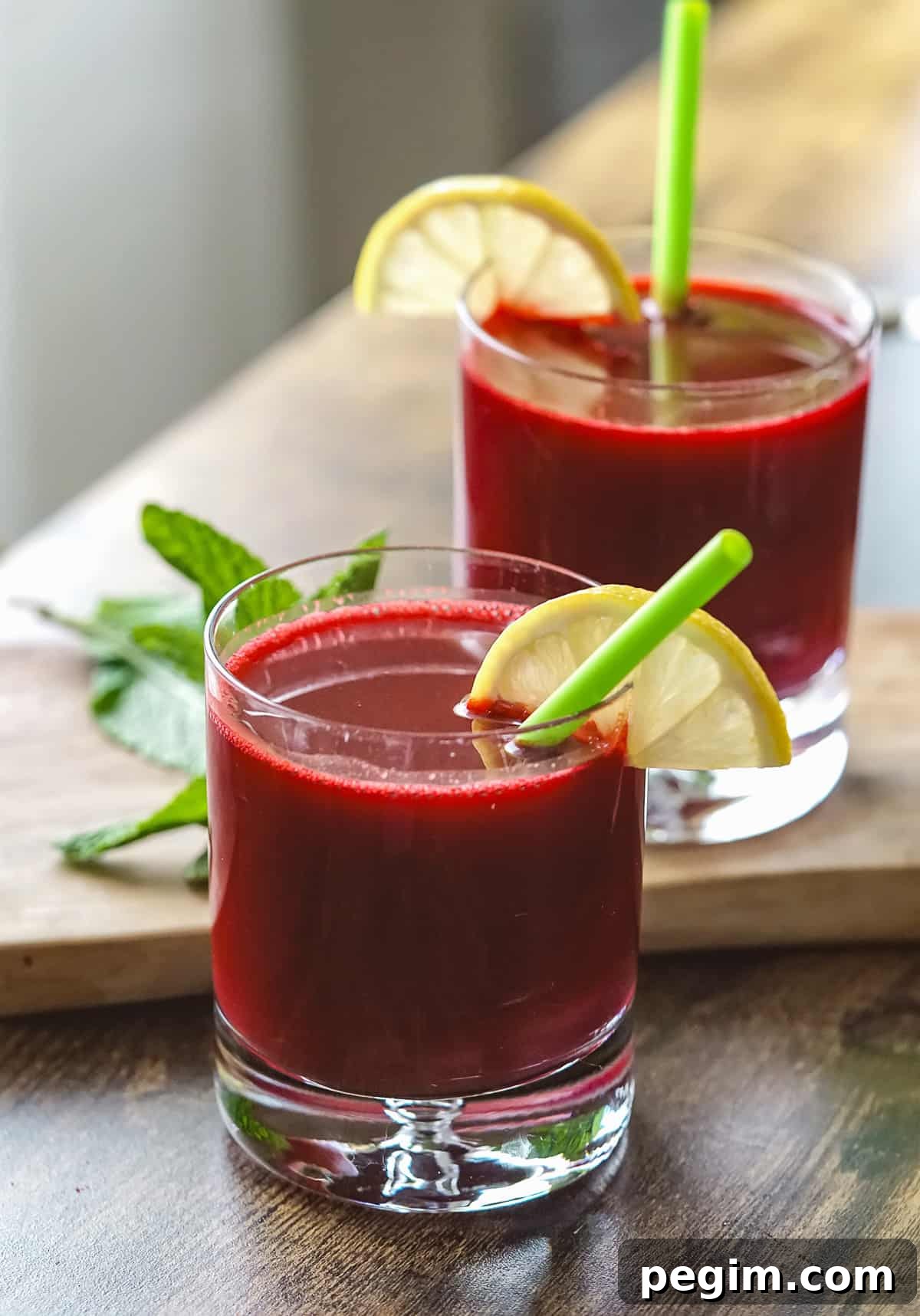 Beetroot Juice Recipes: 2 Ways and Flavor Pairings 5 Beet juice blend in a glass, ready to be served.
