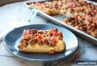 Sheet Pan Breakfast Pizza with Eggs, Bacon & Cheese