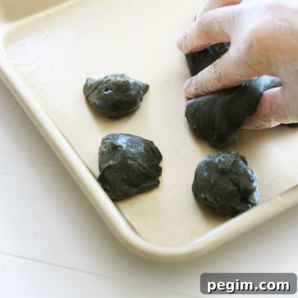 Portioning the dough