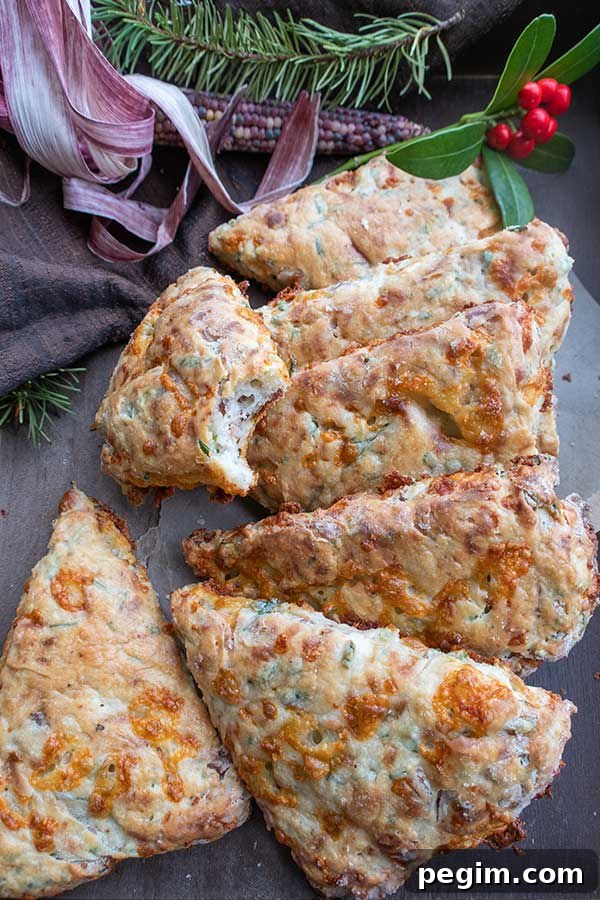 Gluten-Free Brunch Recipes for Weekend Guests 12 7 bacon and cheese triangle scones on a platter