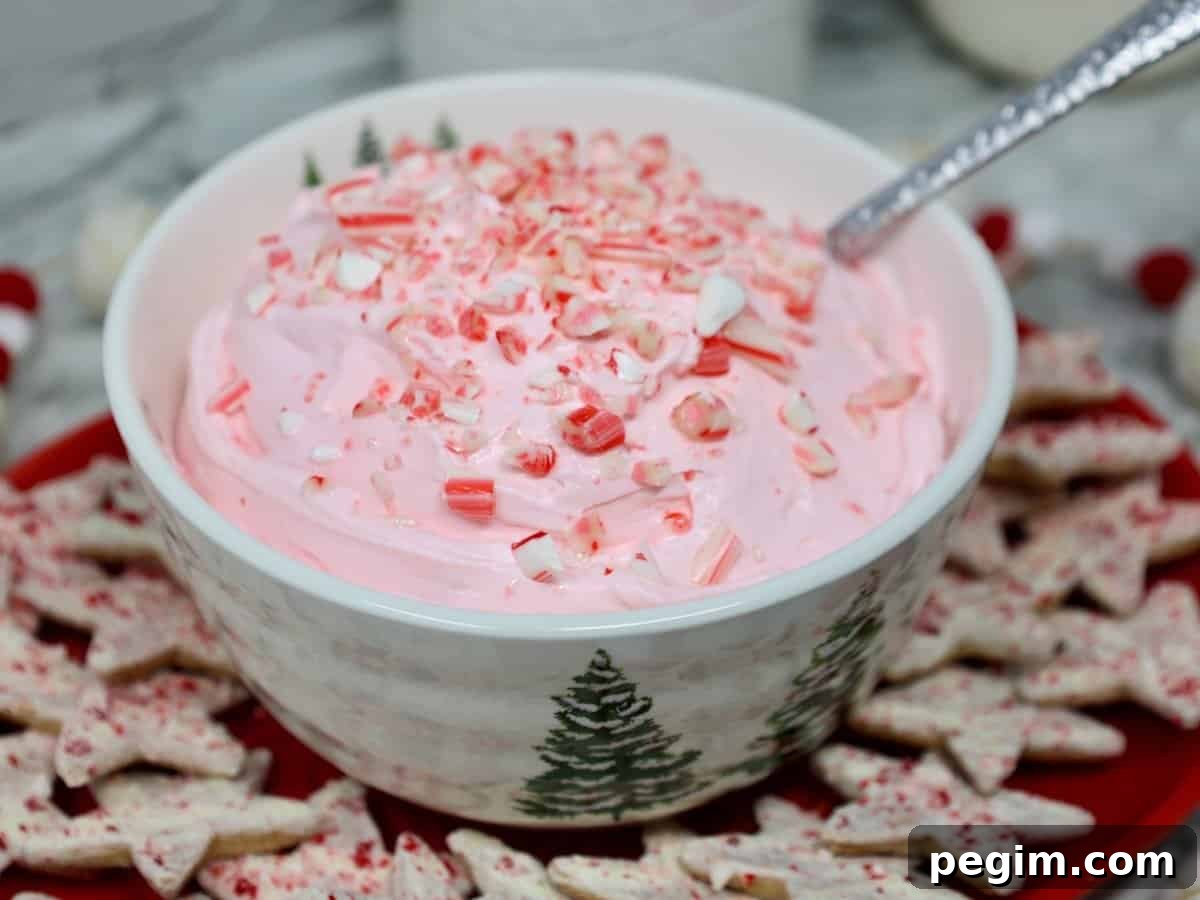 peppermint fluff dip