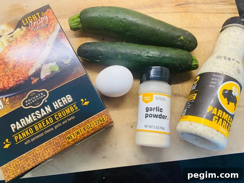 Crispy Air Fryer Zucchini Chips Recipe for Crunchy Snacks 2 zucchini chip ingredients