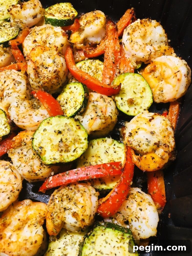 Crispy Air Fryer Zucchini Chips Recipe for Crunchy Snacks 11 Air Fryer Shrimp Zucchini and Peppers