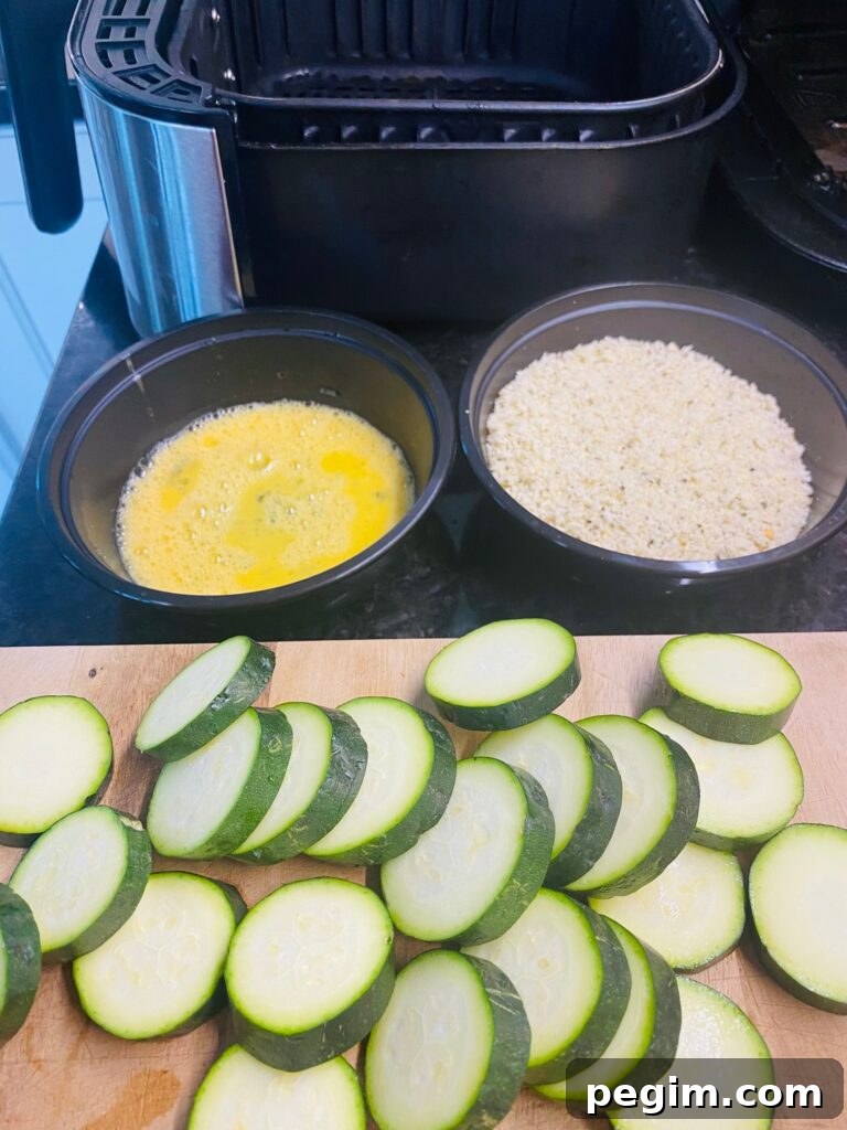 Crispy Air Fryer Zucchini Chips Recipe for Crunchy Snacks 4 air fryer breading station