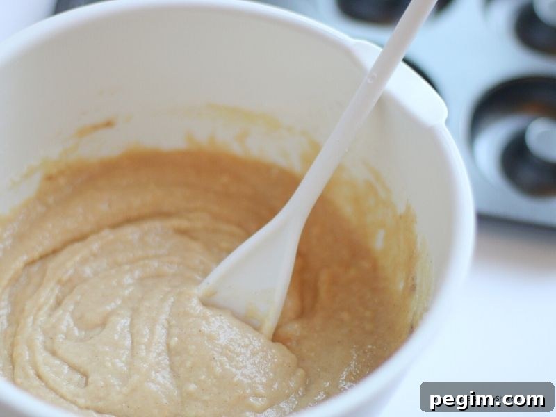 donut batter in pan